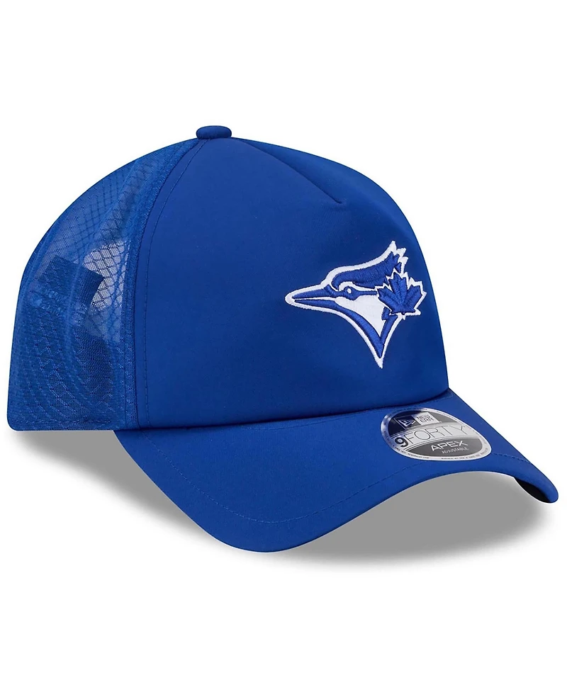 New Era Men's Royal Toronto Blue Jays 2026 Batting Practice Apex 9FORTY Adjustable Trucker Hat