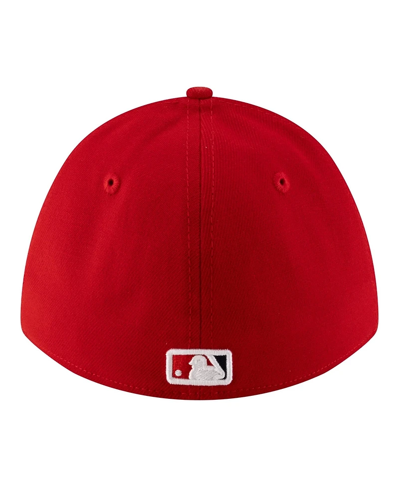 New Era Men's Red Los Angeles Angels Player Replica 39THIRTY M-Crown Flex Hat