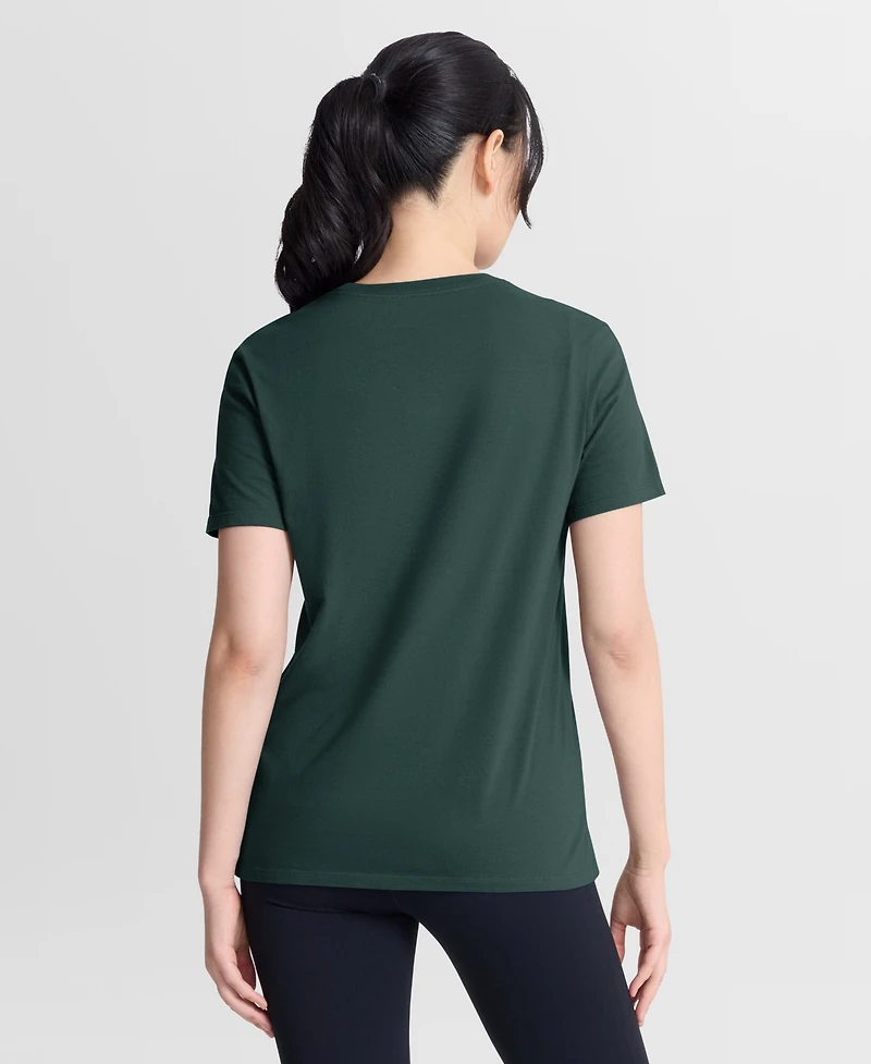 Nike Women's Green Michigan State Spartans Script Mantra Logo T-Shirt
