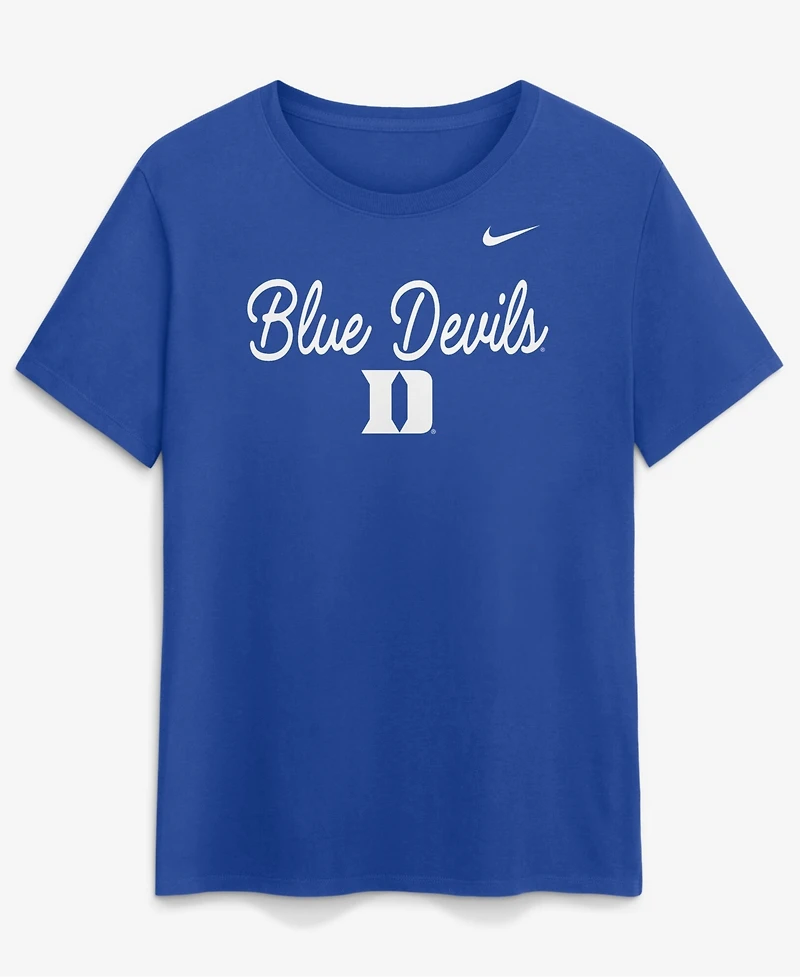 Nike Women's Royal Duke Blue Devils Script Mantra Logo T-Shirt