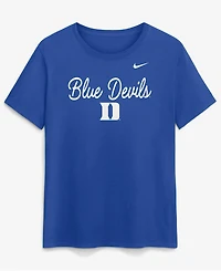 Nike Women's Royal Duke Blue Devils Script Mantra Logo T-Shirt