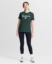 Nike Women's Green Michigan State Spartans Script Mantra Logo T-Shirt