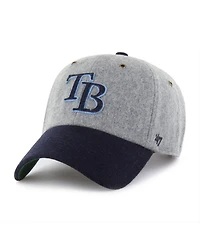 '47 Brand Men's Gray, Navy Tampa Bay Rays Golden Age Wool Clean Up Adjustable Hat