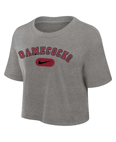 Nike Women's Gray South Carolina Gamecocks Dri-fit Cropped T-Shirt