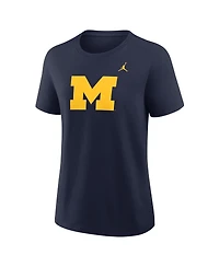Jordan Women's Navy Michigan Wolverines Primary Logo T-Shirt