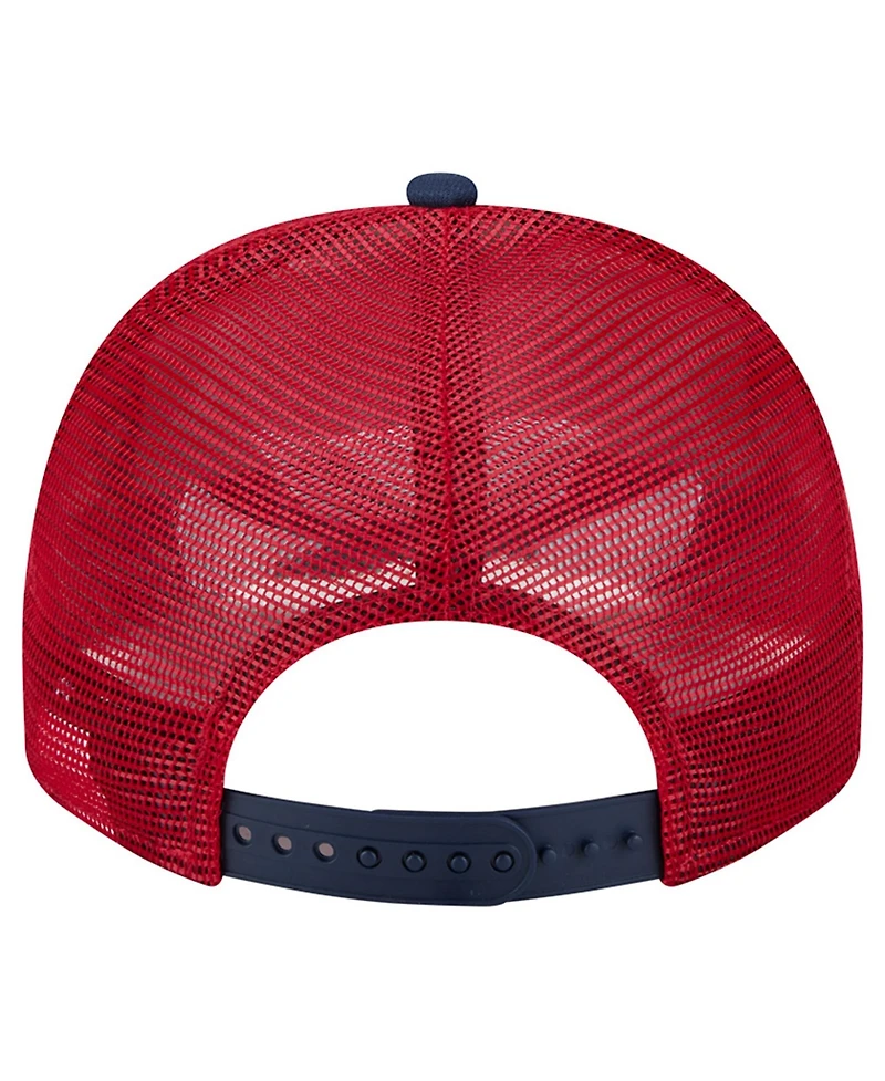 New Era Men's Cream, Red Los Angeles Angels Banner A-Frame 9FIFTY Trucker Snapback Hat