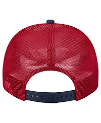 New Era Men's Cream, Red Los Angeles Angels Banner A-Frame 9FIFTY Trucker Snapback Hat