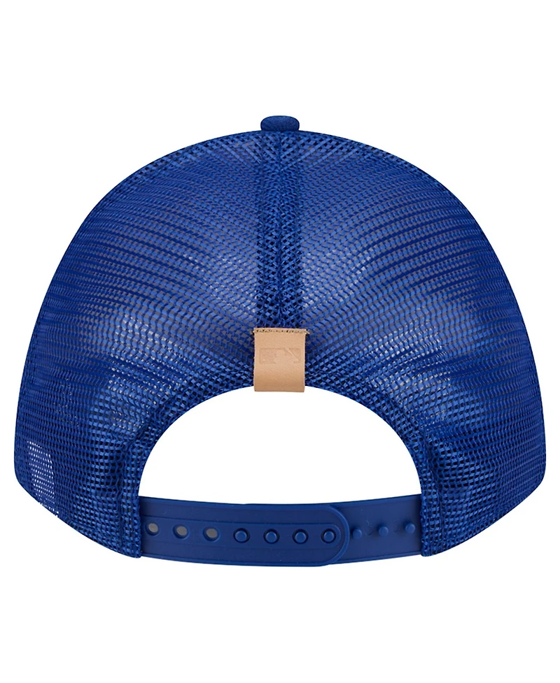 New Era Men's Stone, Royal Chicago Cubs Text A-Frame Trucker 9FORTY Hat
