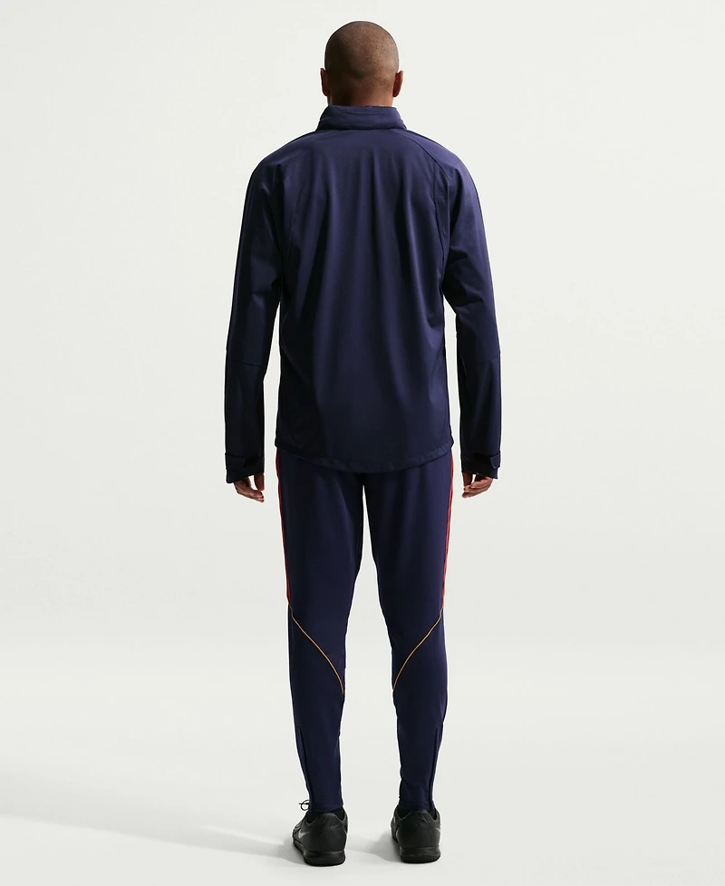 Nike Men's Blue Barcelona Strike Shield Full-Zip Hooded Rain Jacket