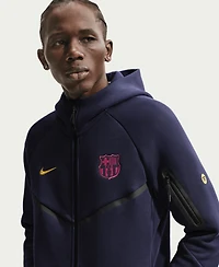Nike Men's Navy Barcelona Tech Fleece Windrunner Raglan Full-Zip Hoodie