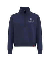 Sportiqe Women's Blue Indiana Fever Athletic Club Collection Marant Quarter-Zip Pullover