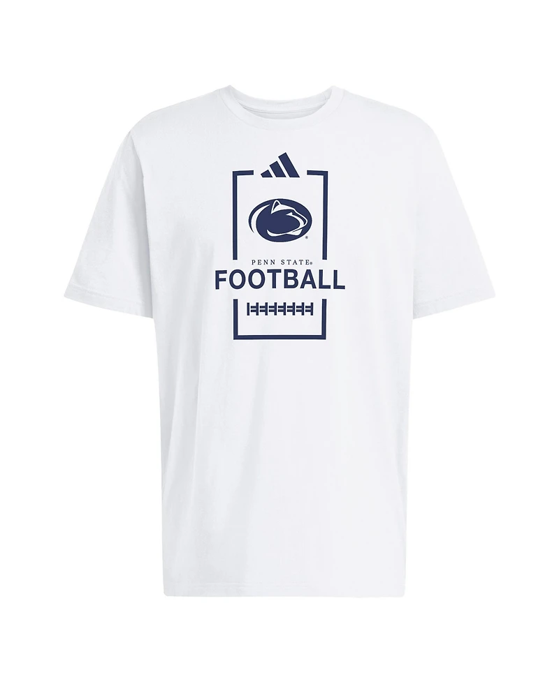 Adidas Men's White Penn State Nittany Lions Football Cotton T-Shirt