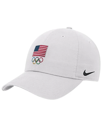 Nike Big Boys and Girls White LA28 Summer Olympics Club Adjustable Hat