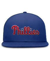 Nike Men's Royal Philadelphia Phillies Wordmark Dri-fit Round Bill True Fitted Hat