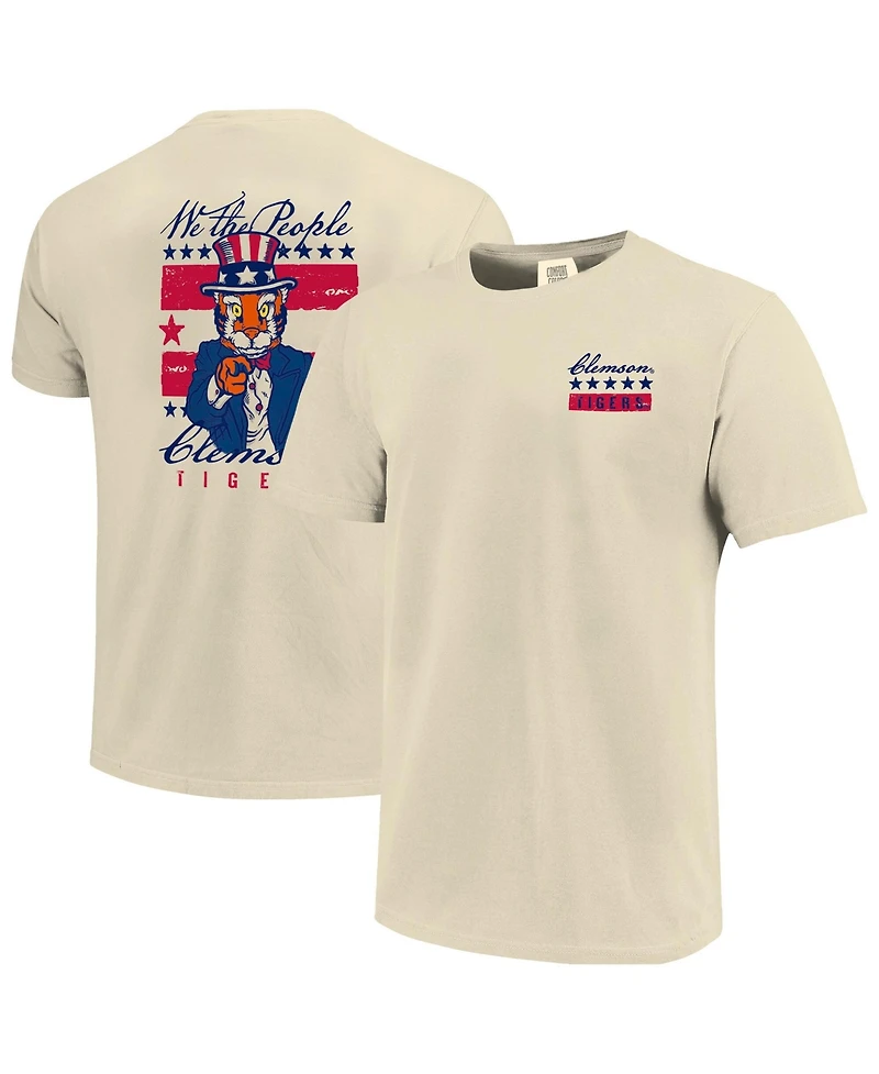 Image One Men's Cream Clemson Tigers Uncle Sam Mascot T-Shirt