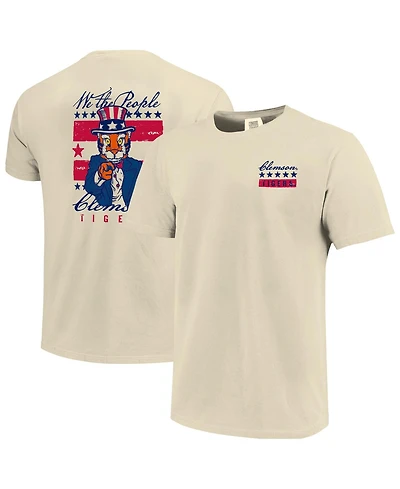 Image One Men's Cream Clemson Tigers Uncle Sam Mascot T-Shirt