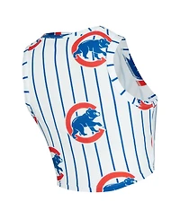 Concepts Sport Women's Concepts White Chicago Cubs Pinstripe Record Tank Short Set