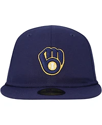 New Era Baby Boys and Girls Navy Milwaukee Brewers My First 59FIFTY Fitted Hat