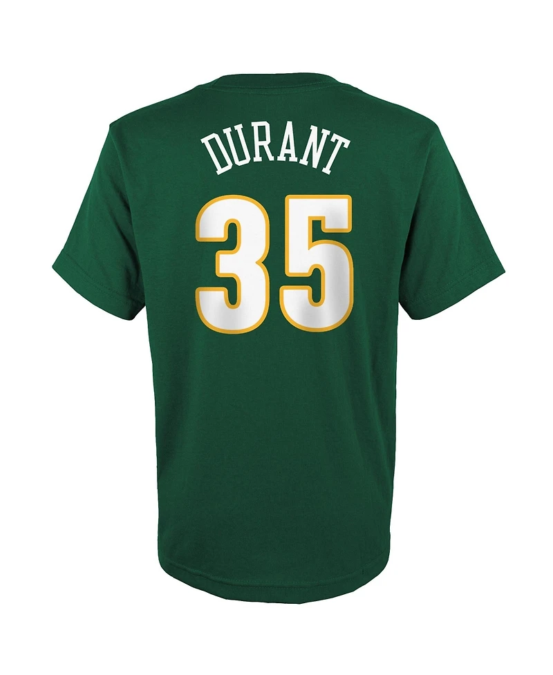 Mitchell & Ness Big Boys and Girls Kevin Durant Green Seattle Supersonics Hardwood Classics Name Number T-Shirt