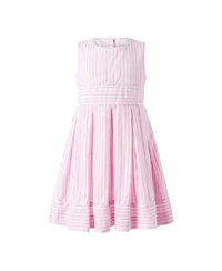 Rachel Riley Girls' 2-12 Pastel Oxford Pleated Dress
