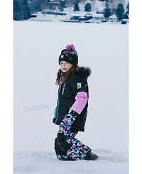 Deux par Toddler Girl (2T- 5T) Two Piece Play Snowsuit Colorblock with Heart Print Pants