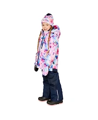 Deux par Toddler Girls Two Piece Play Snowsuit Watercolor Floral Print with Pants