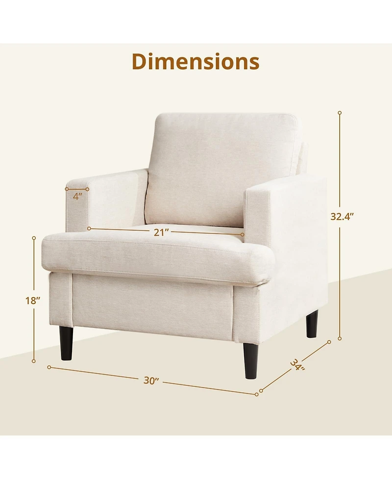 gaomon 2-piece modern single armchair for living room,a corner ideal bedrooms and offices