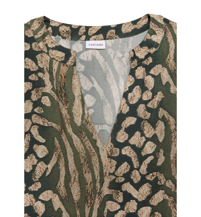 Lascana Women's Animal Print Tiered Dress