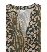 Lascana Women's Animal Print Tiered Dress