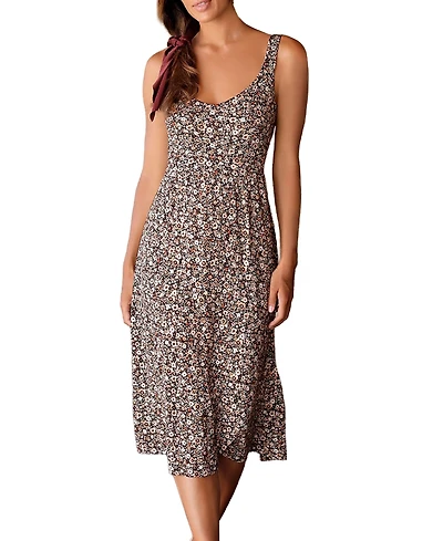Lascana Women's Floral Bow Detail Dress