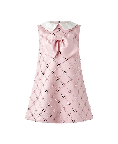 Rachel Riley Girls' 2-12 Peter Pan Collar Sequin Party Dress