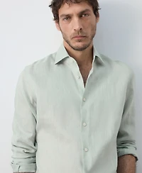 Mango Men's Linen Slim-Fit Shirt
