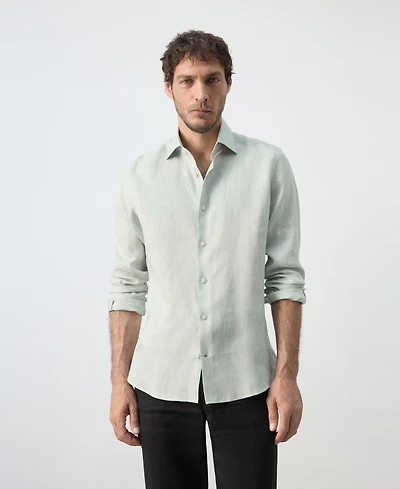 Mango Men's Linen Slim-Fit Shirt