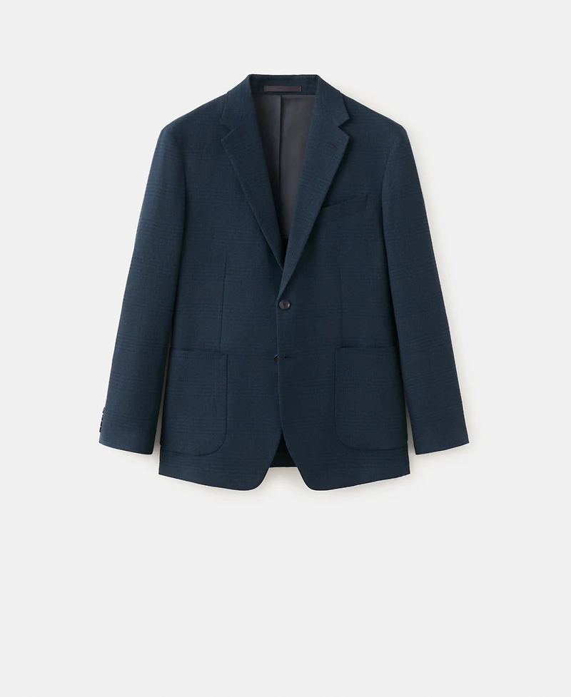 Mango Men's Slim-Fit Striped Linen-Cotton Suit Blazer