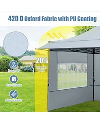 Mecale Pop-Up Canopy Tent with Sidewalls And Awning, for Party or Picnic