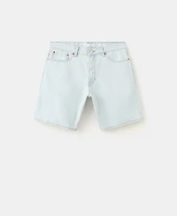 Mango Men's Straight-Fit Denim 8.86" Bermuda Shorts