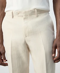Mango Men's Amalfi Linen Slim-Fit Suit Pants
