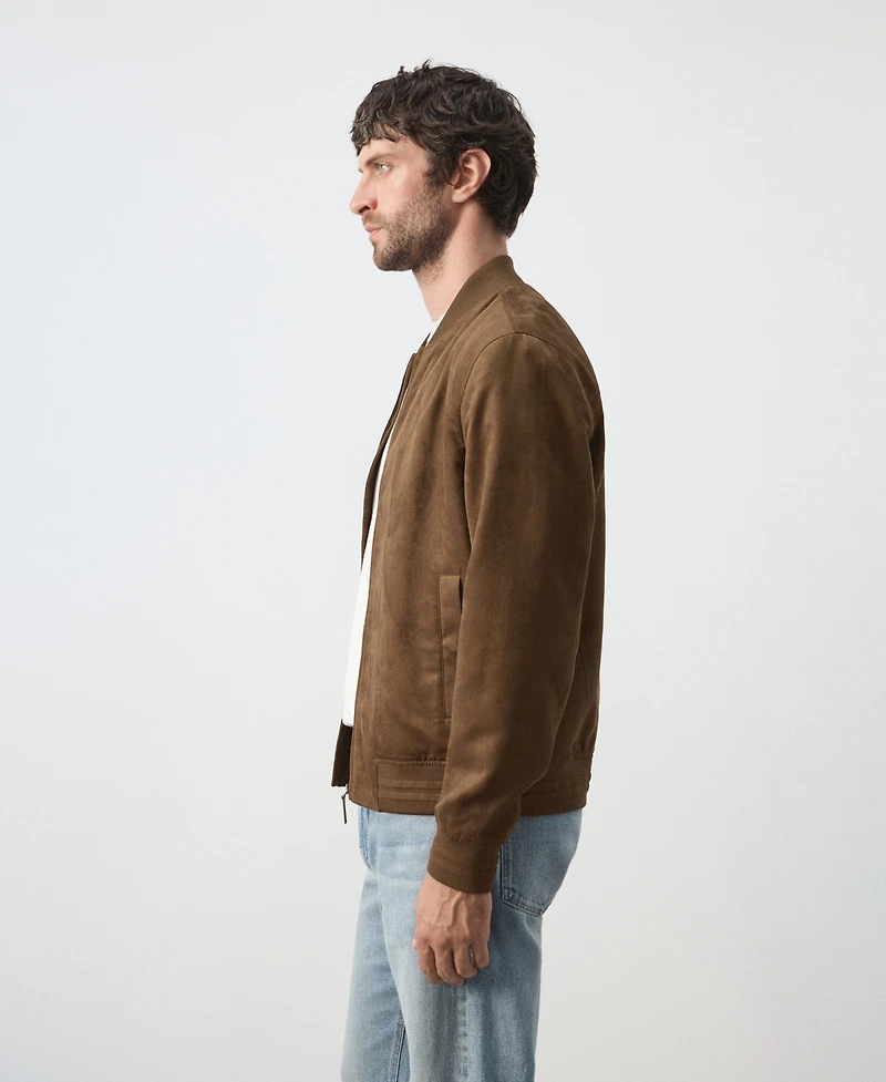 Mango Men's Suede-Effect Bomber Jacket
