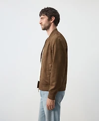 Mango Men's Suede-Effect Bomber Jacket