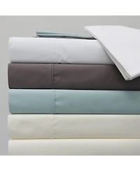 Egyptian Linens Cool and Crisp 200 Thread Count Cotton Percale 4-Piece Sheet Set with 16-Inch Deep