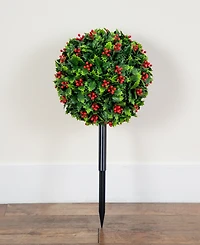 Nearly Natural 2' Ultraviolet Resistant Artificial Holly Berry Christmas Ball Indoor And Outdoor