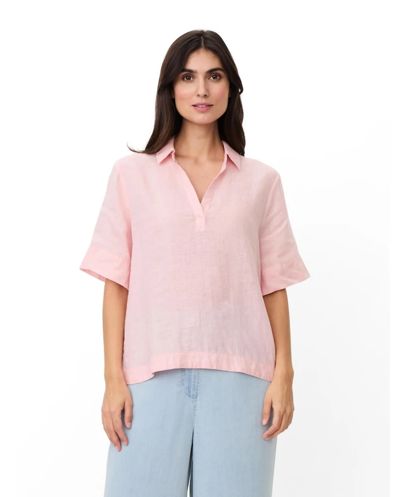 Masai Copenhagen Women's Mabrevia Relaxed Linen Collared Shirt