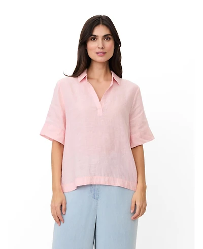 Masai Copenhagen Women's Mabrevia Relaxed Linen Collared Shirt