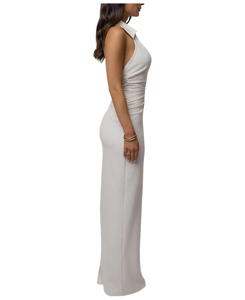 Jluxlabel Wlomen's Natural Form Halter Maxi Dress