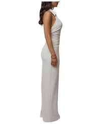 Jluxlabel Wlomen's Natural Form Halter Maxi Dress