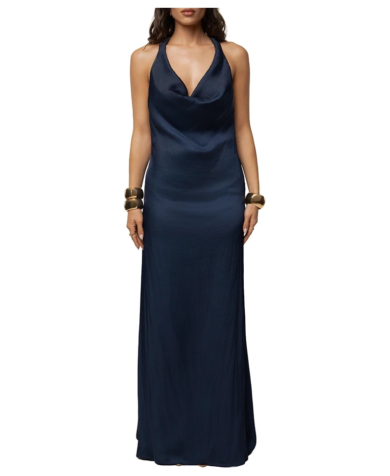 Jluxlabel Women's Last Dance Open-Back Halter Maxi Dress