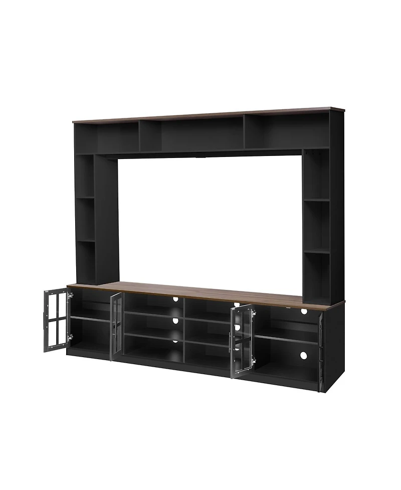 Streamdale Furniture 95.5" Modern Wall Unit Entertainment Center with Bookshelves for TVs up to 80