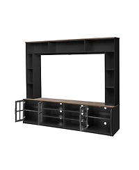 Streamdale Furniture 95.5" Modern Wall Unit Entertainment Center with Bookshelves for TVs up to 80