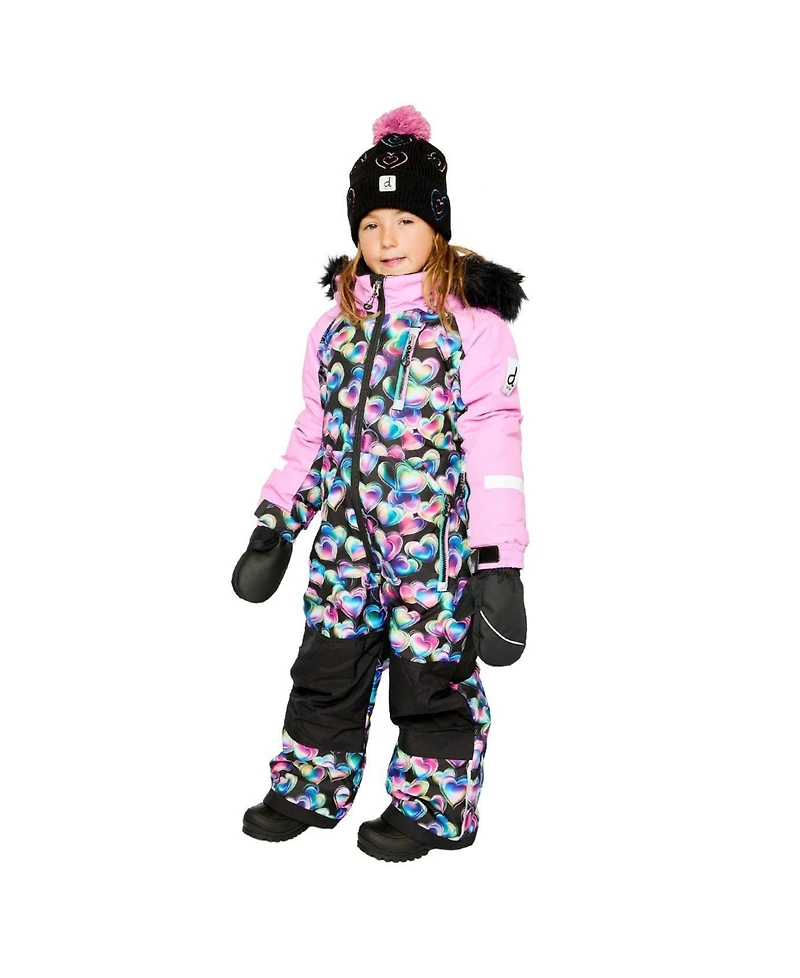 Deux par Toddler Girls ( 2T To 5T ) One Piece Play Snowsuit Heart Print
