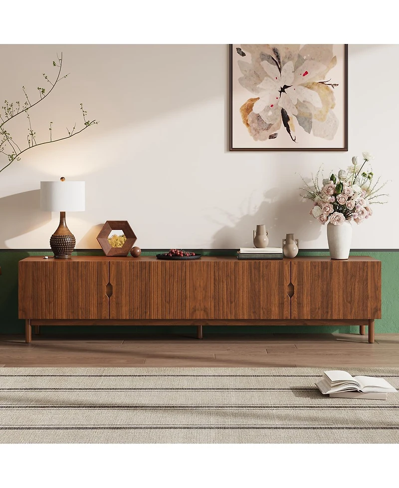 Streamdale Furniture 87-Inch Tv Stand for TVs up to 90", Media Console with 4 Cabinets